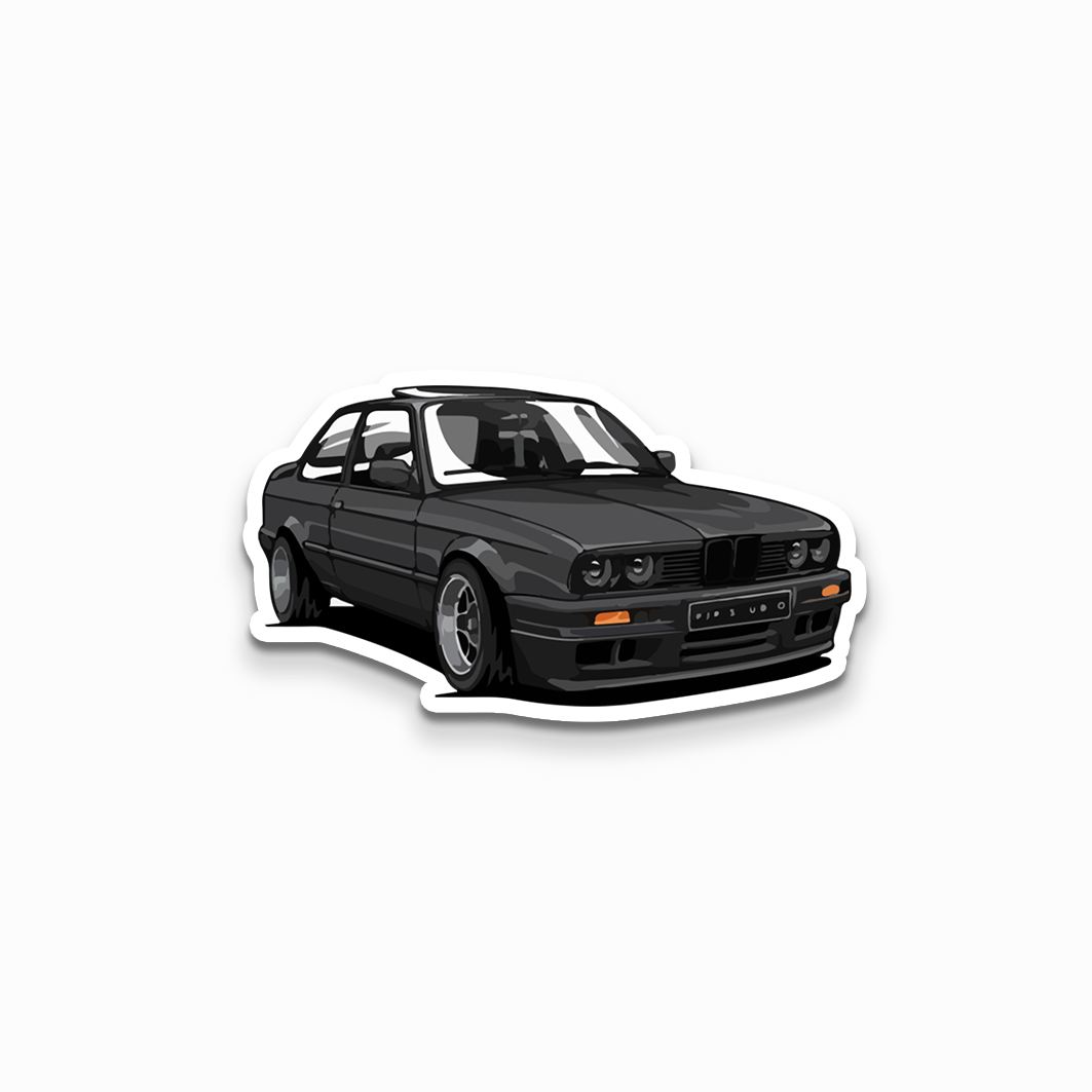 Black car Sticker