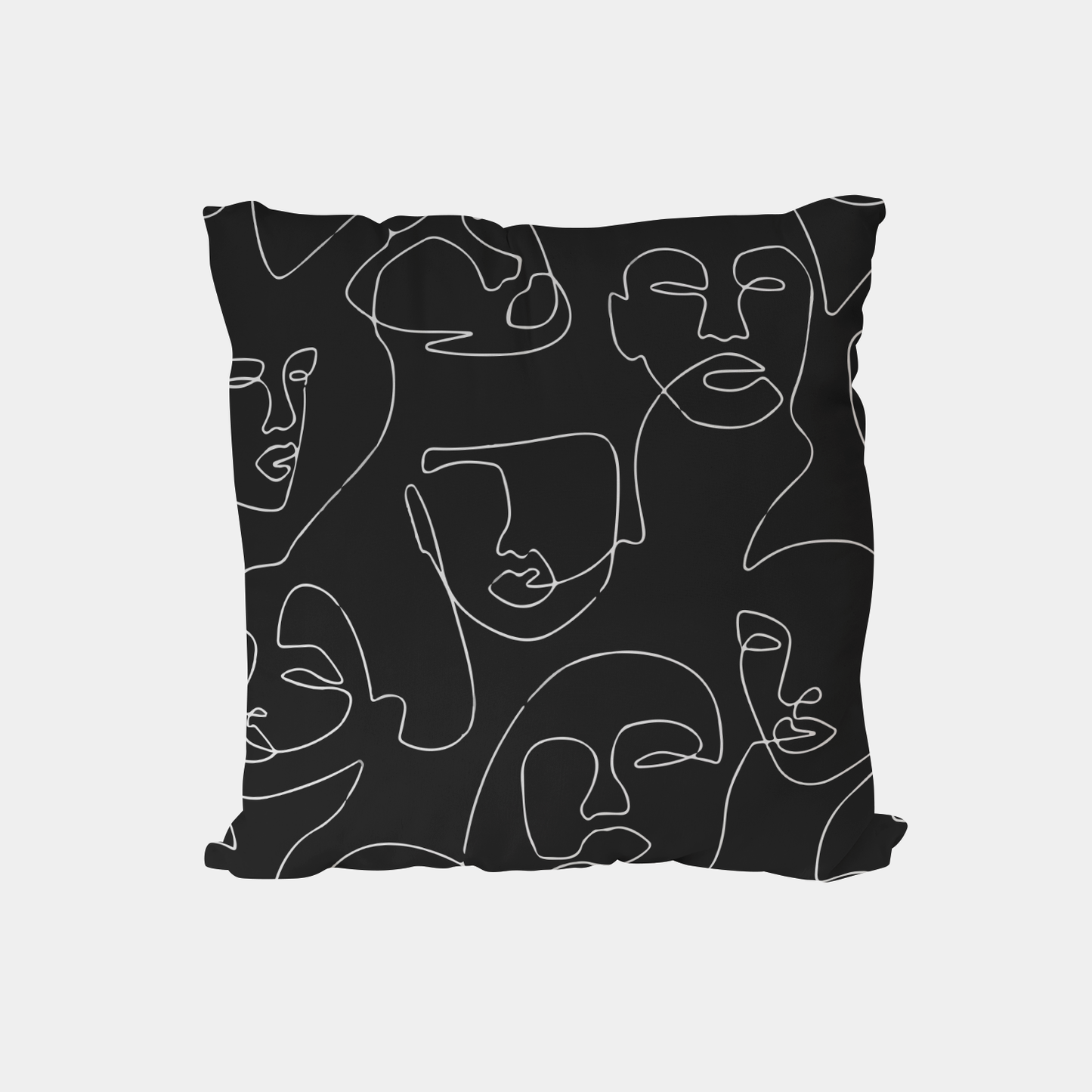 Faces lines pillow