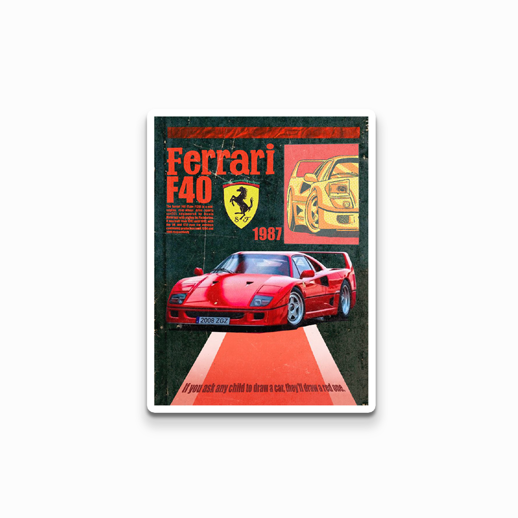 Ferrari 2 Sticker