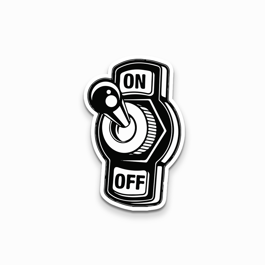 On off Sticker