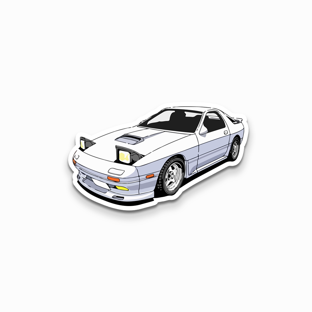 White car Sticker