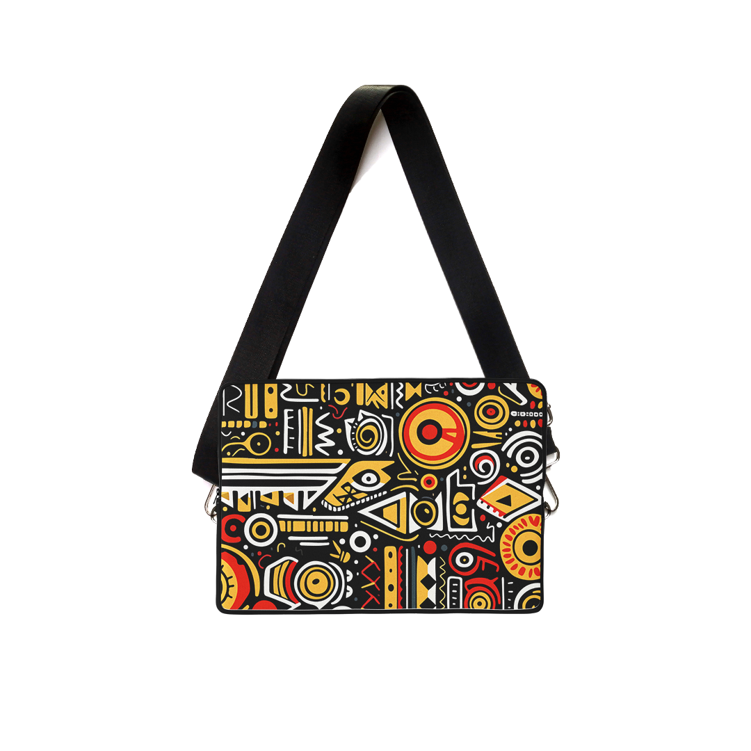 Yellow shapes labtop sleeve