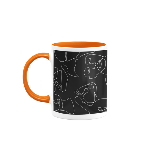 Lines faces mug