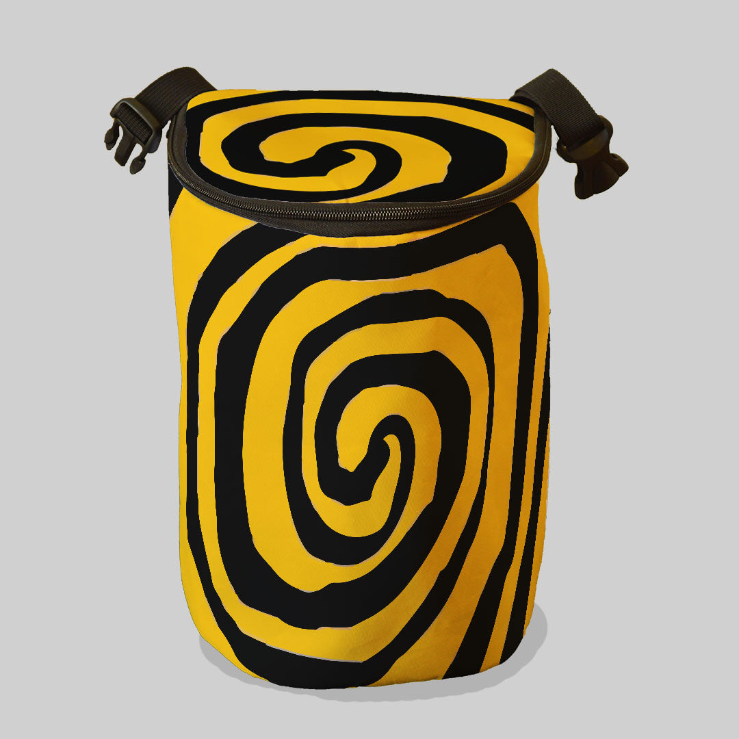 Pattern Yellow Black Car Trash Bin