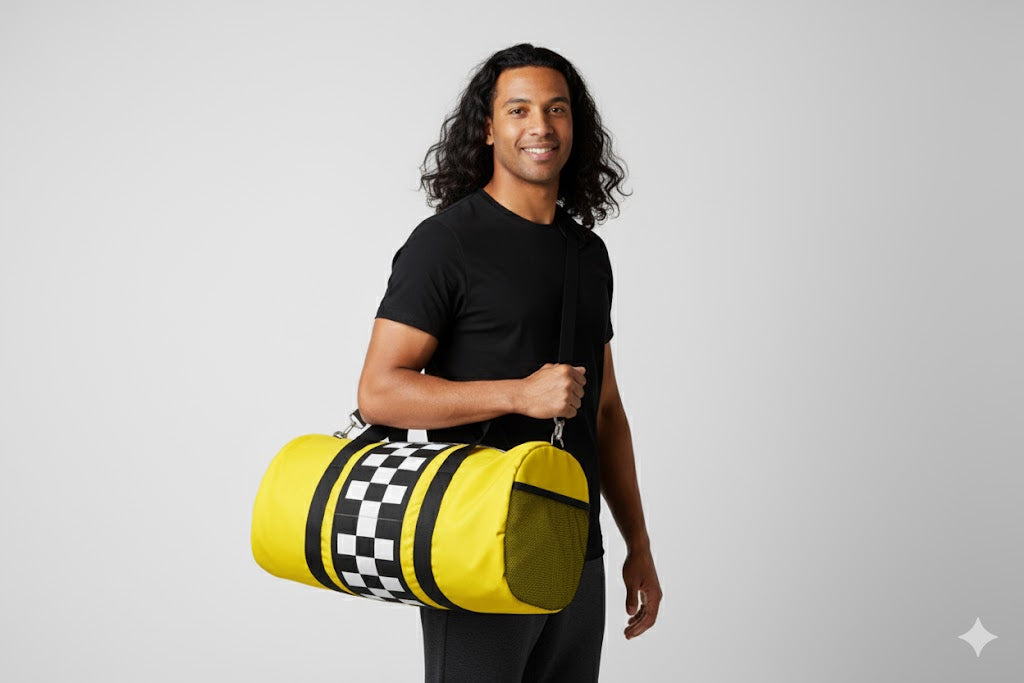 Car Yellow Duffle Bag