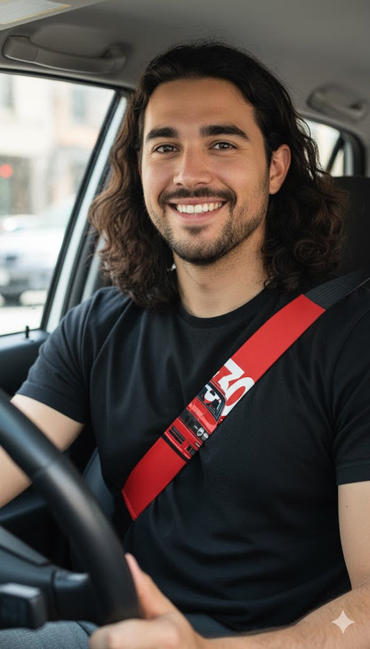 Pattern Red Car Seat belt Cover