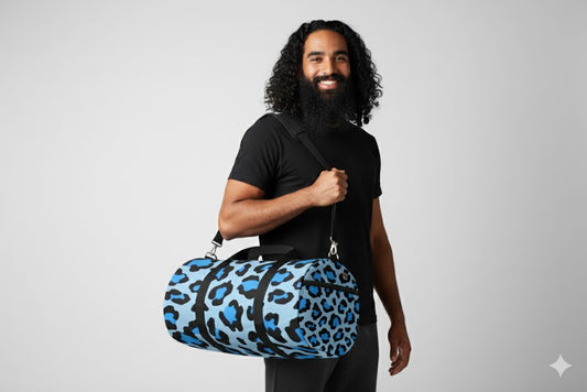 Zebra blue Duffle Bag
