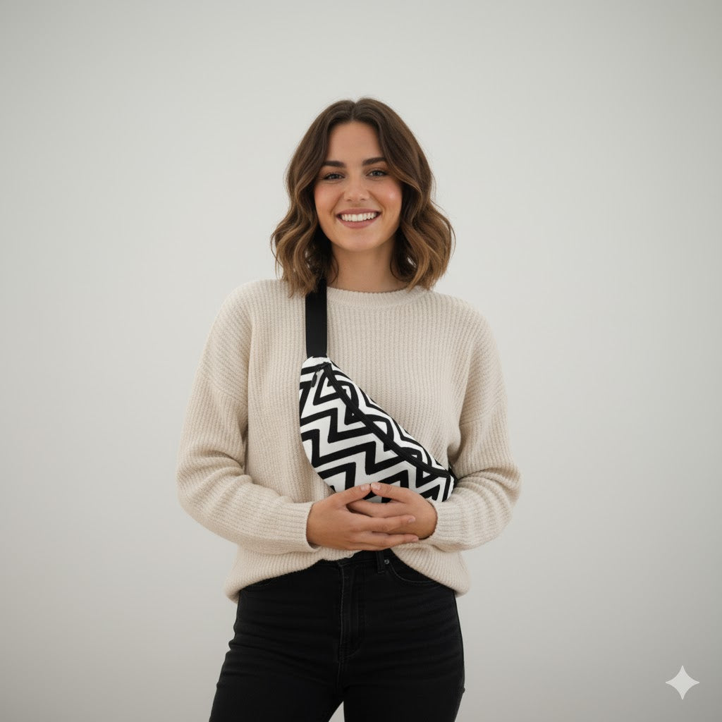 Zig zag fanny pack