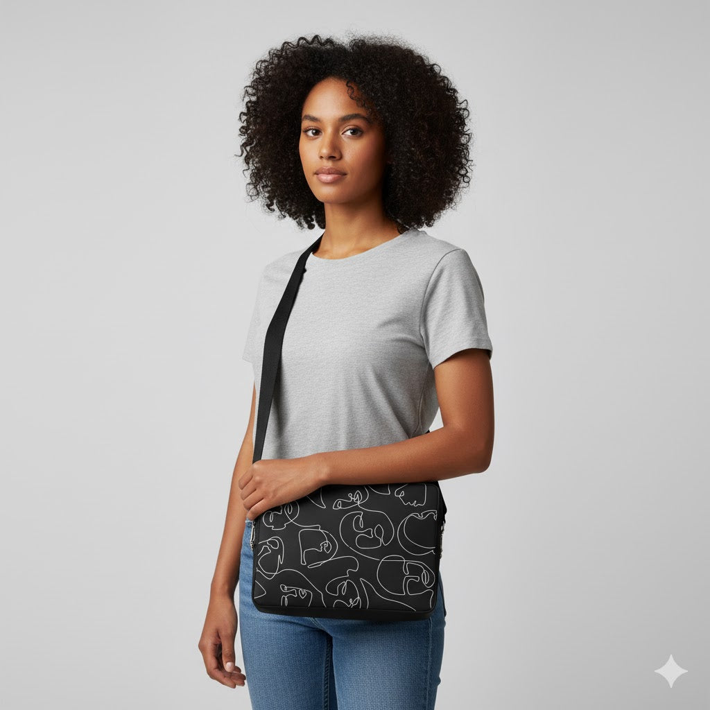 Lines faces labtop sleeve