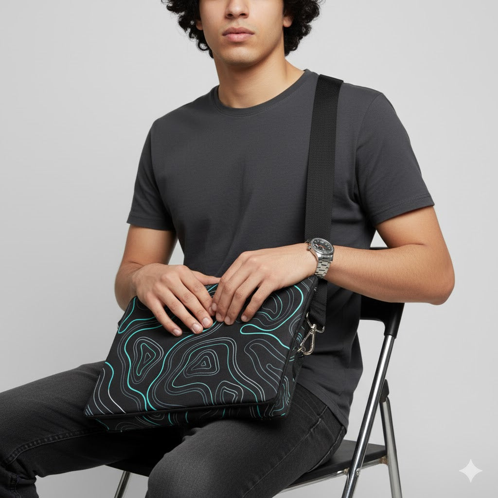 Lines waves labtop sleeve