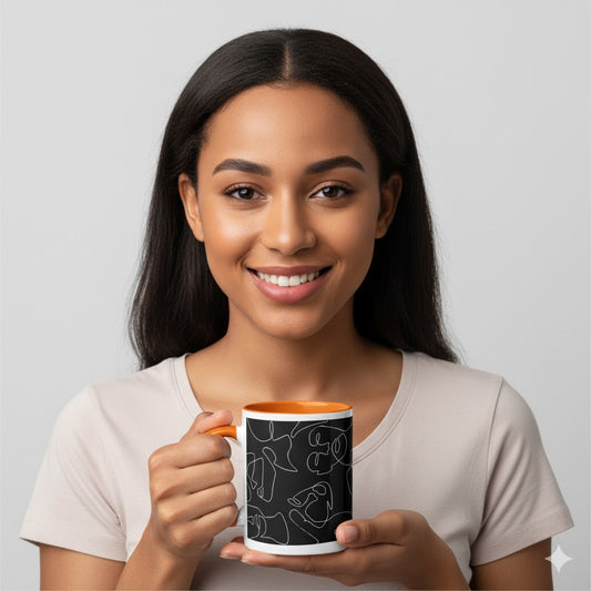 Lines faces mug