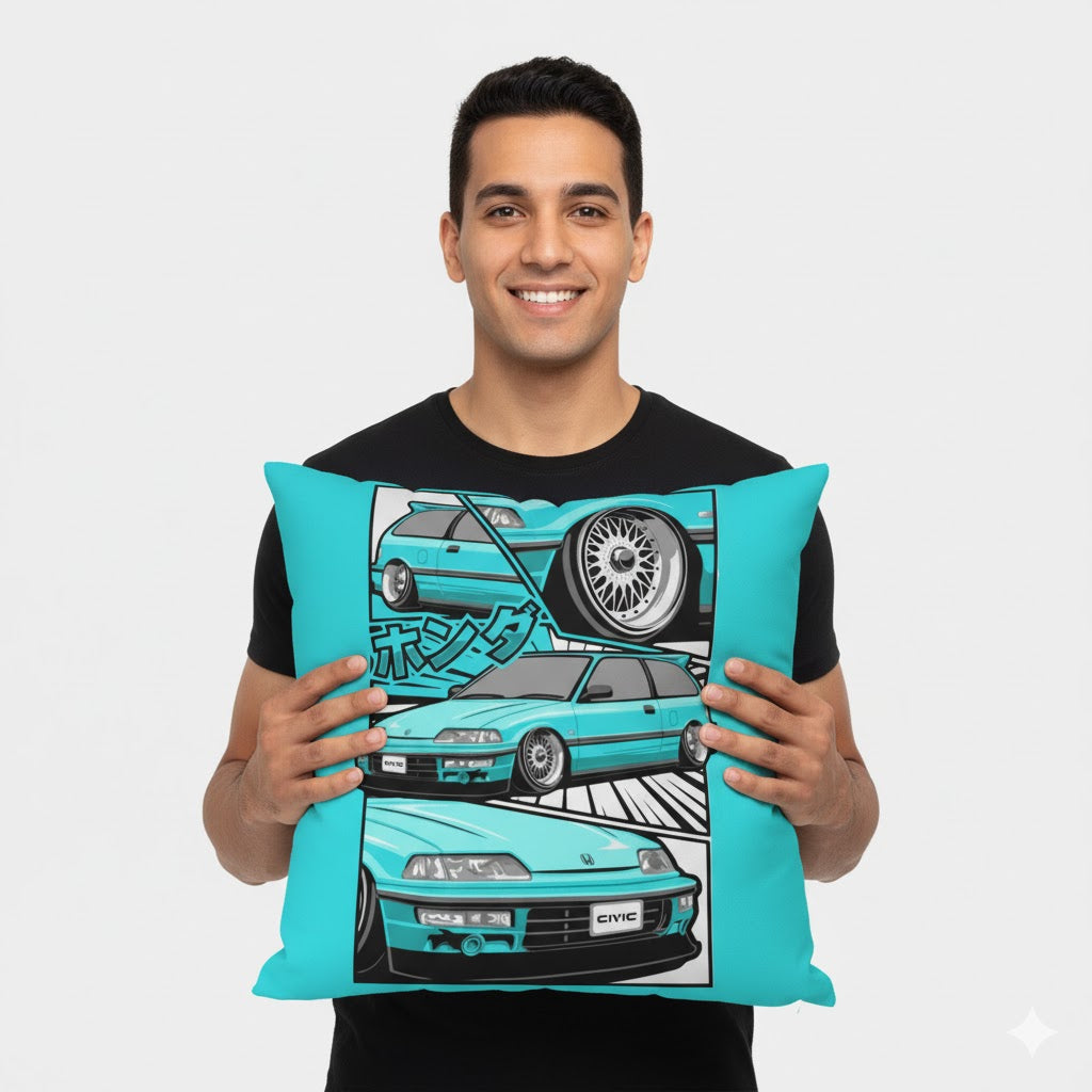 Blue car pillow
